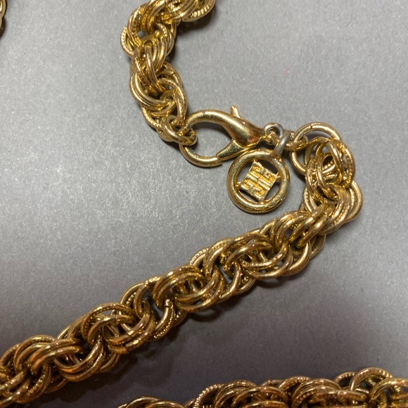 Vintage givenchy double gold link chain necklace - Picture 3 of 4